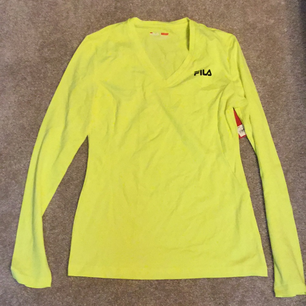 Neon yellow Fila top